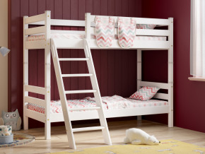 Двухъярусная кровать Соня вариант 10 с наклонной лестницей белая в Ивделе - ivdel.magazinmebel.ru | фото
