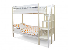 Двухъярусная кровать Svogen бежево-белый в Ивделе - ivdel.magazinmebel.ru | фото