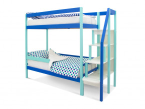Двухъярусная кровать Svogen с бортиком мятно-синий в Ивделе - ivdel.magazinmebel.ru | фото