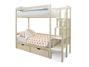 Двухъярусная кровать Svogen с ящиками бежевый в Ивделе - ivdel.magazinmebel.ru | фото
