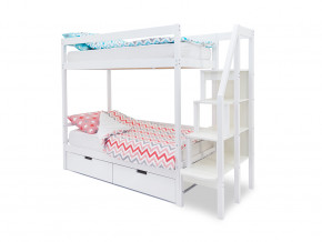 Двухъярусная кровать Svogen с ящиками белый в Ивделе - ivdel.magazinmebel.ru | фото - изображение 1