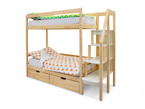Двухъярусная кровать Svogen с ящиками натура без покрытия в Ивделе - ivdel.magazinmebel.ru | фото