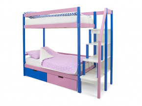 Двухъярусная кровать Svogen с ящиками синий-лаванда в Ивделе - ivdel.magazinmebel.ru | фото