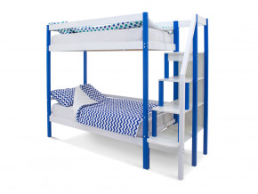 Двухъярусная кровать Svogen сине-белый в Ивделе - ivdel.magazinmebel.ru | фото