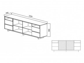 Комодино Moderno-2200 Ф4 в Ивделе - ivdel.magazinmebel.ru | фото - изображение 4