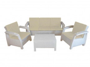 Комплект уличной мебели Yalta Premium Terrace Triple Set белый в Ивделе - ivdel.magazinmebel.ru | фото