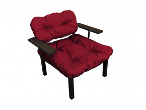 Кресло Дачное бордовая подушка в Ивделе - ivdel.magazinmebel.ru | фото