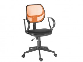 Кресло компьютерное Флеш Рондо черный/оранжевый в Ивделе - ivdel.magazinmebel.ru | фото - изображение 1