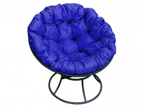 Кресло Папасан без ротанга синяя подушка в Ивделе - ivdel.magazinmebel.ru | фото