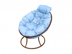 Кресло Папасан мини без ротанга голубая подушка в Ивделе - ivdel.magazinmebel.ru | фото