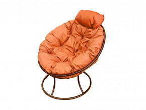 Кресло Папасан мини без ротанга оранжевая подушка в Ивделе - ivdel.magazinmebel.ru | фото