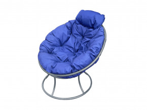 Кресло Папасан мини без ротанга синяя подушка в Ивделе - ivdel.magazinmebel.ru | фото