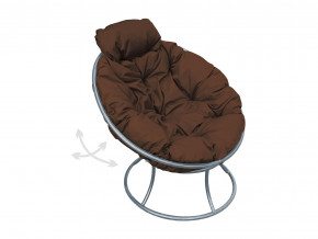 Кресло Папасан мини пружинка без ротанга коричневая подушка в Ивделе - ivdel.magazinmebel.ru | фото - изображение 1