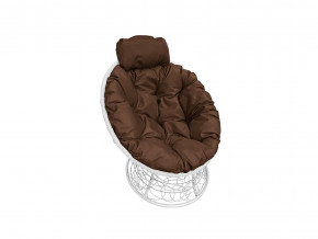 Кресло Папасан мини с ротангом коричневая подушка в Ивделе - ivdel.magazinmebel.ru | фото