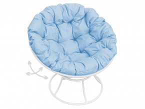 Кресло Папасан пружинка без ротанга голубая подушка в Ивделе - ivdel.magazinmebel.ru | фото