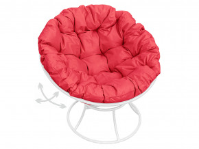 Кресло Папасан пружинка без ротанга красная подушка в Ивделе - ivdel.magazinmebel.ru | фото