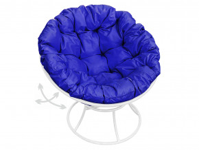 Кресло Папасан пружинка без ротанга синяя подушка в Ивделе - ivdel.magazinmebel.ru | фото