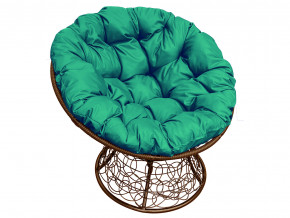 Кресло Папасан с ротангом зелёная подушка в Ивделе - ivdel.magazinmebel.ru | фото