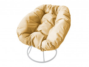 Кресло Пончик без ротанга бежевая подушка в Ивделе - ivdel.magazinmebel.ru | фото - изображение 1