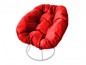 Кресло Пончик без ротанга красная подушка в Ивделе - ivdel.magazinmebel.ru | фото - изображение 1
