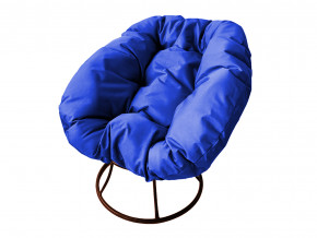 Кресло Пончик без ротанга синяя подушка в Ивделе - ivdel.magazinmebel.ru | фото
