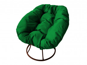 Кресло Пончик без ротанга зелёная подушка в Ивделе - ivdel.magazinmebel.ru | фото