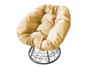 Кресло Пончик с ротангом бежевая подушка в Ивделе - ivdel.magazinmebel.ru | фото