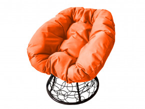 Кресло Пончик с ротангом оранжевая подушка в Ивделе - ivdel.magazinmebel.ru | фото