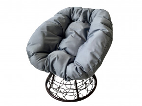 Кресло Пончик с ротангом серая подушка в Ивделе - ivdel.magazinmebel.ru | фото - изображение 1