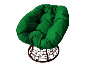 Кресло Пончик с ротангом зелёная подушка в Ивделе - ivdel.magazinmebel.ru | фото