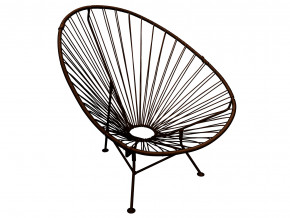 Кресло Ракушка с ротангом коричневый в Ивделе - ivdel.magazinmebel.ru | фото