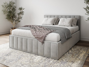 Кровать 1400 Лана серый велюр в Ивделе - ivdel.magazinmebel.ru | фото