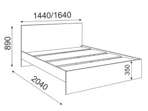 Кровать 1600 Осло модуль 4 с ящиками Дуб золото в Ивделе - ivdel.magazinmebel.ru | фото - изображение 2