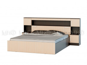 Кровать 1,6м с надстройкой с тумбами в Ивделе - ivdel.magazinmebel.ru | фото