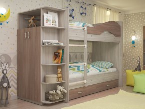 Кровать 2-х ярусная Мая с ящиками и шкафом на латофлексах шимо в Ивделе - ivdel.magazinmebel.ru | фото - изображение 1