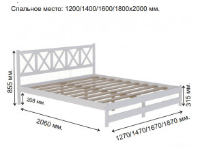 Кровать 2-х спальная Аист-8 Классика белый 1400х2000 мм в Ивделе - ivdel.magazinmebel.ru | фото - изображение 2