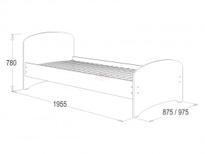 Кровать-4 одинарная 800*1900 млечный дуб в Ивделе - ivdel.magazinmebel.ru | фото - изображение 2