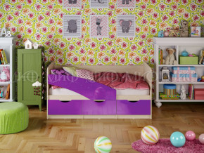 Кровать Бабочки 1600 Фиолетовый металлик в Ивделе - ivdel.magazinmebel.ru | фото