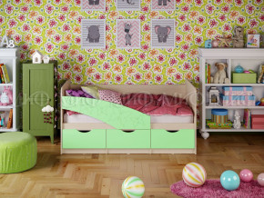 Кровать Бабочки 1600 Салатовый в Ивделе - ivdel.magazinmebel.ru | фото
