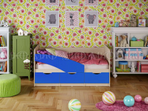 Кровать Бабочки 1600 Синий в Ивделе - ivdel.magazinmebel.ru | фото