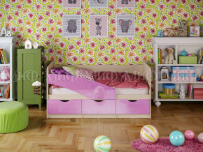 Кровать Бабочки 1600 Сиреневый металлик в Ивделе - ivdel.magazinmebel.ru | фото