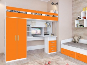 Кровать чердак Аракс винтерберг-оранжевый в Ивделе - ivdel.magazinmebel.ru | фото