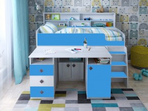 Кровать чердак Малыш-5 винтерберг-голубой в Ивделе - ivdel.magazinmebel.ru | фото