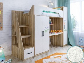 Кровать чердак Тея с пеналом с фасадом для рисования феритейл в Ивделе - ivdel.magazinmebel.ru | фото