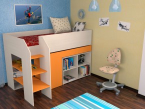 Кровать чердак Теремок 2 Оранжевый в Ивделе - ivdel.magazinmebel.ru | фото