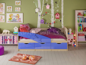 Кровать Дельфин 1600 Синий металлик в Ивделе - ivdel.magazinmebel.ru | фото