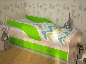 Кровать детская Максимка млечный дуб-лайм в Ивделе - ivdel.magazinmebel.ru | фото