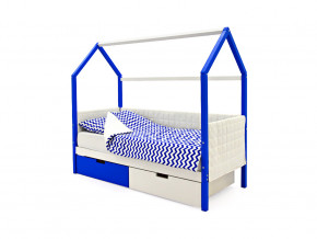 Кровать-домик мягкий Svogen с ящиками сине-белый в Ивделе - ivdel.magazinmebel.ru | фото