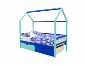 Кровать-домик Svogen с ящиками мятно-синий в Ивделе - ivdel.magazinmebel.ru | фото - изображение 1