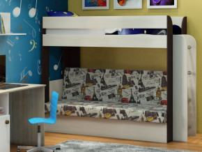 Кровать двухъярусная Карамель 75 венге ткань биг бен в Ивделе - ivdel.magazinmebel.ru | фото